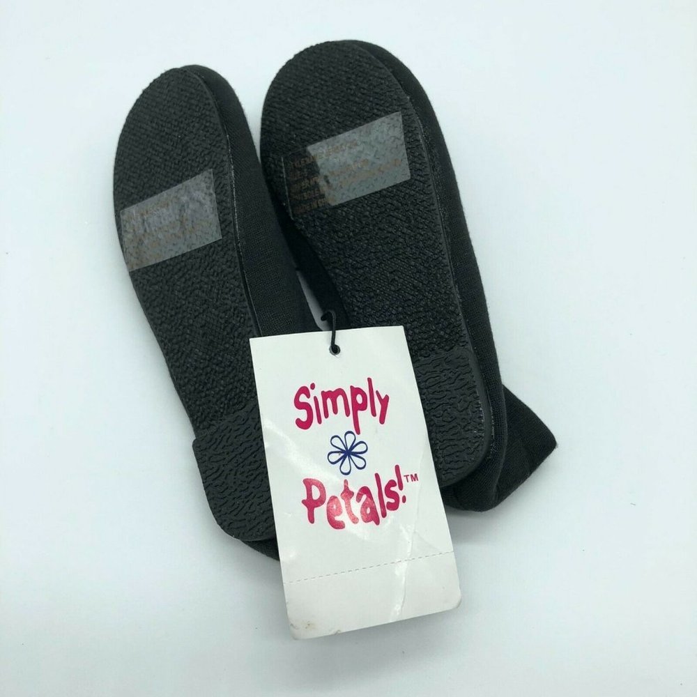 Simply Petals Toddler Girls Ballet Flats Mary Jane Faux Suede Black Size 5 - Picture 4 of 5
